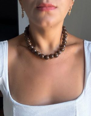 Colar Redondo Marrom