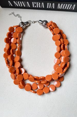 Colar Duplo laranja