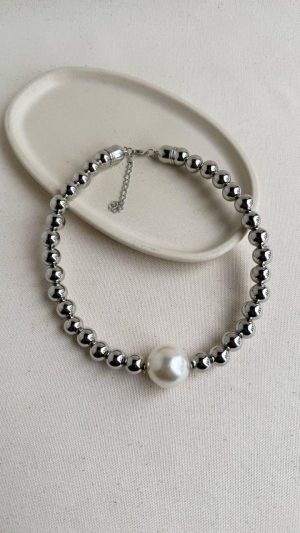 Colar com Esfera Perola